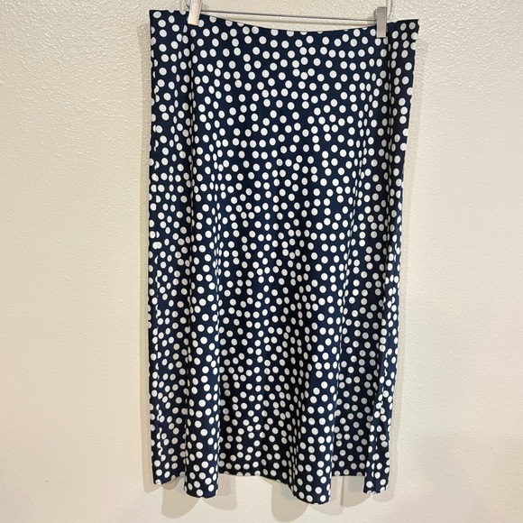 J.Crew Pull-On Silky Slip Skirt in Navy Dots Soft Grunge 1990s Size XL NWT - Picture 4 of 11